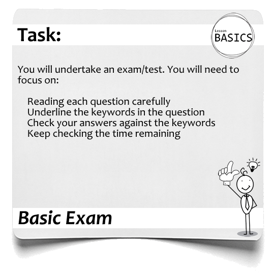 Lesson Basics Exam