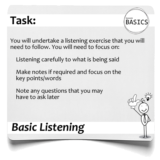 Lesson Basics Listening